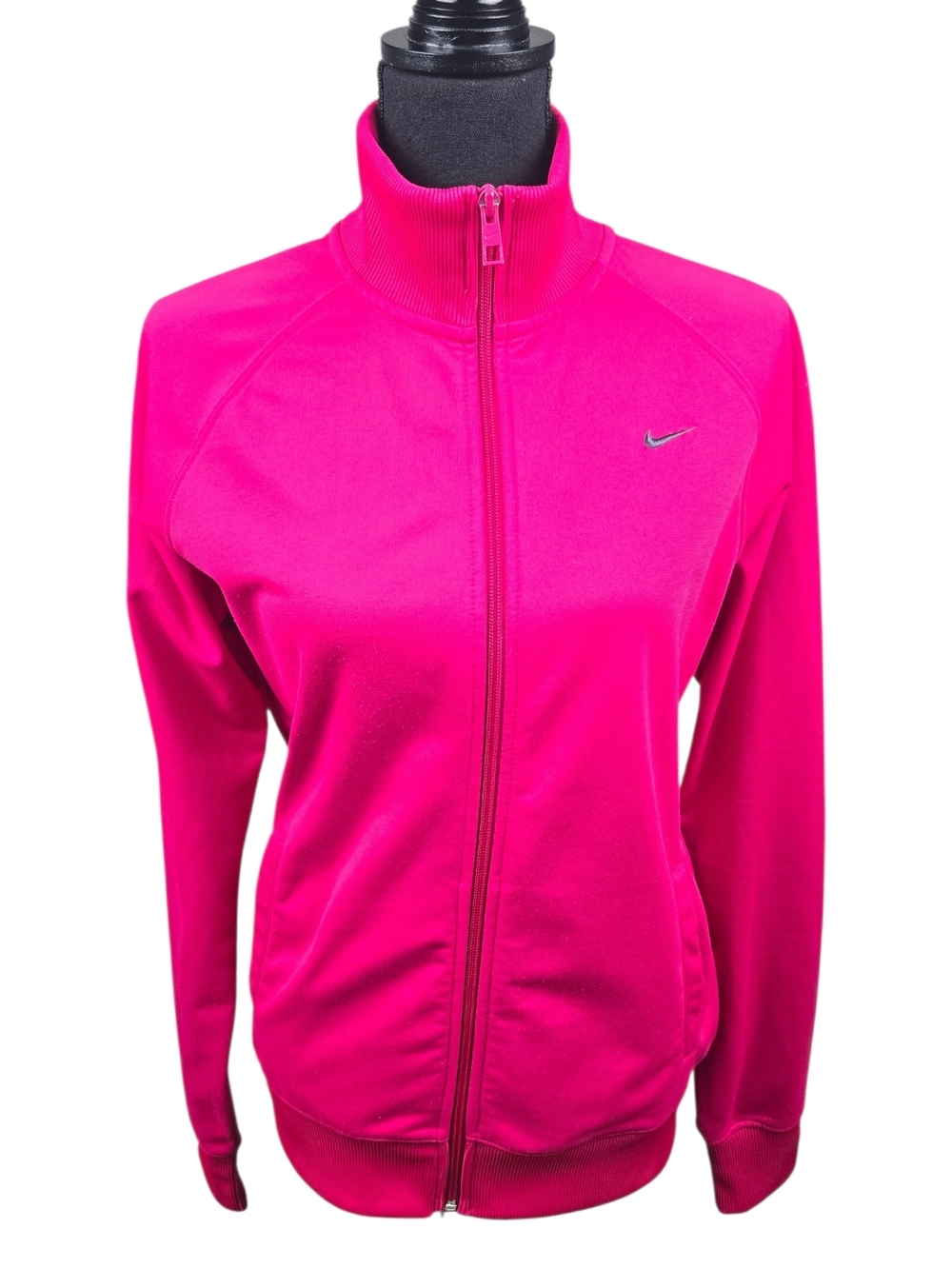 Nike Women's Bright Pink Full-Zip Bomber Jacket